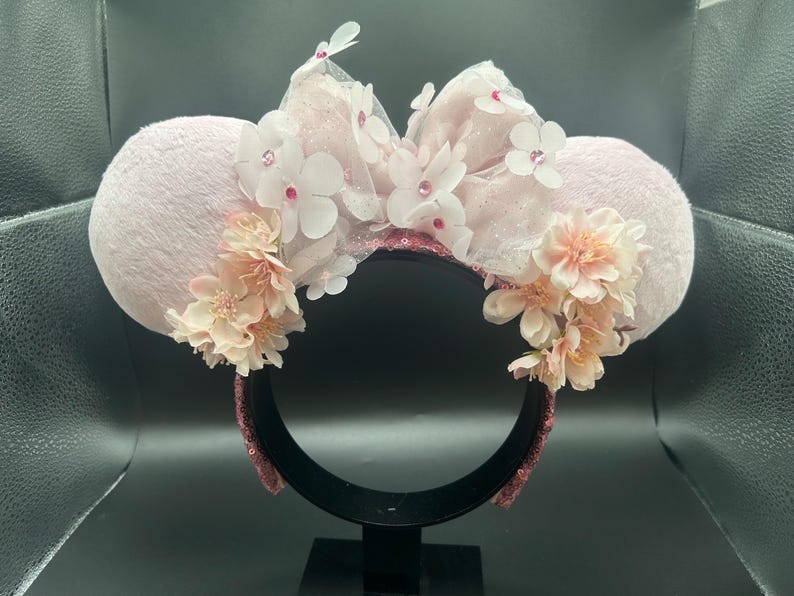 Cherry Blossom Sakura Ears &mdash; handmade ear headband by Cluless Designs