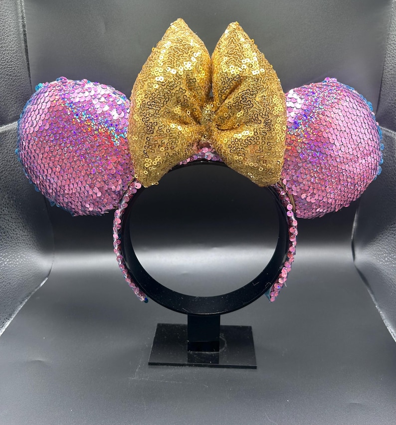 Color-Changing Princess Ears &mdash; handmade pink and blue princess ear headband by Cluless Designs