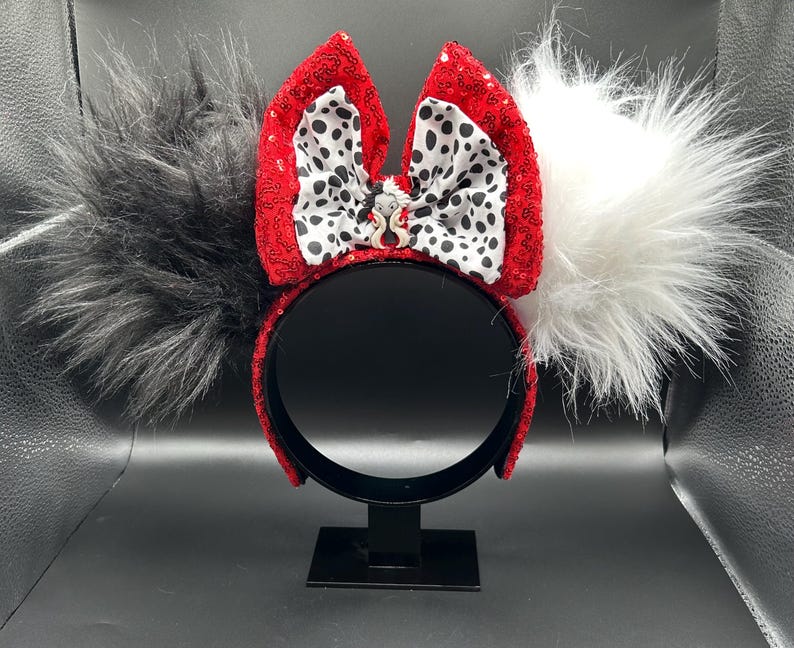 Fashion Villain Fur Ears &mdash; handmade ear headband by Cluless Designs