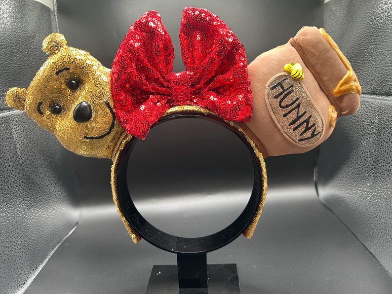 Honey Pot Bear Ears &mdash; handmade ear headband by Cluless Designs