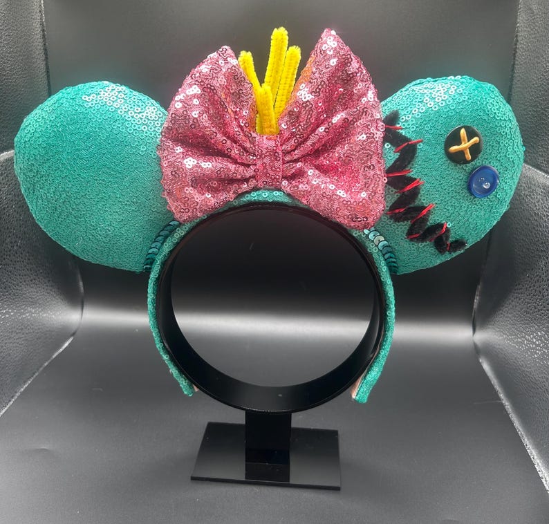 Patchwork Doll Ears &mdash; handmade ear headband by Cluless Designs