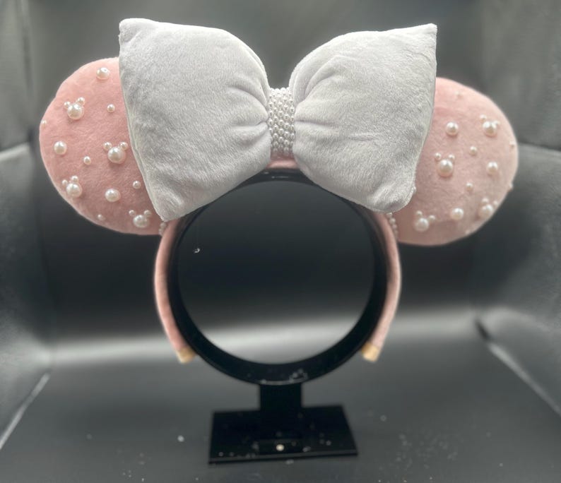 Regency Pearl & Velvet Ears &mdash; handmade ear headband by Cluless Designs