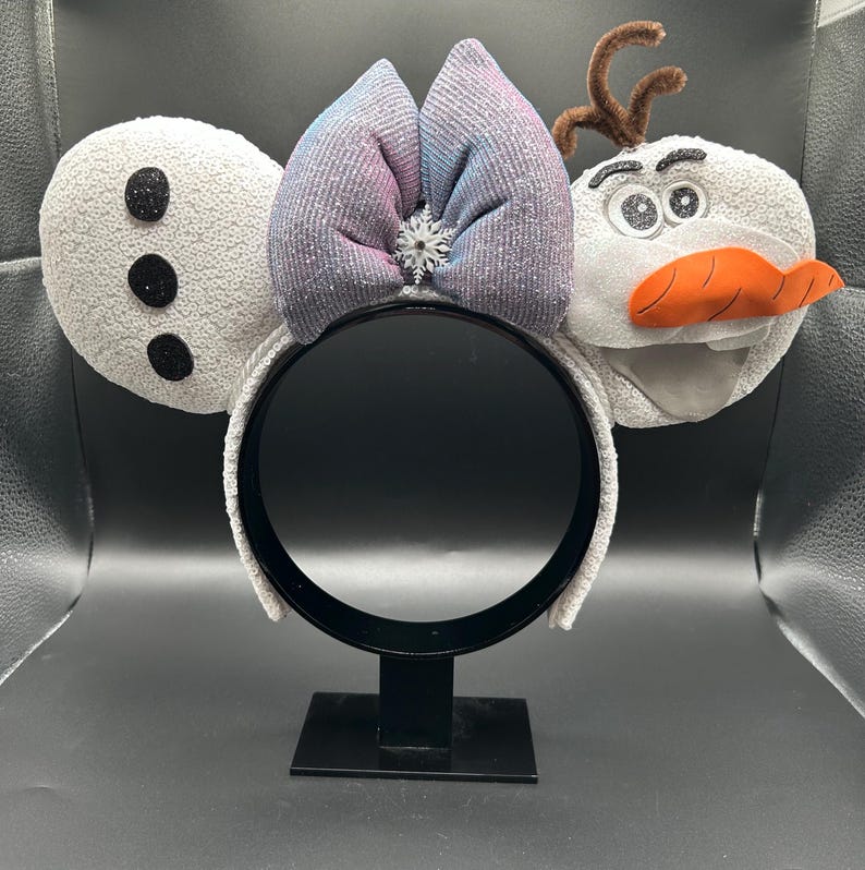 Warm Hugs Snowman Ears &mdash; handmade ear headband by Cluless Designs